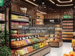 تصميم سوبرماركت ارفف و ثلاجات