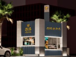 تصميم ديكور كشك طلبات السيارة