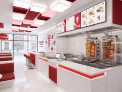 تصميم ديكور مطعم شاورما مودرن