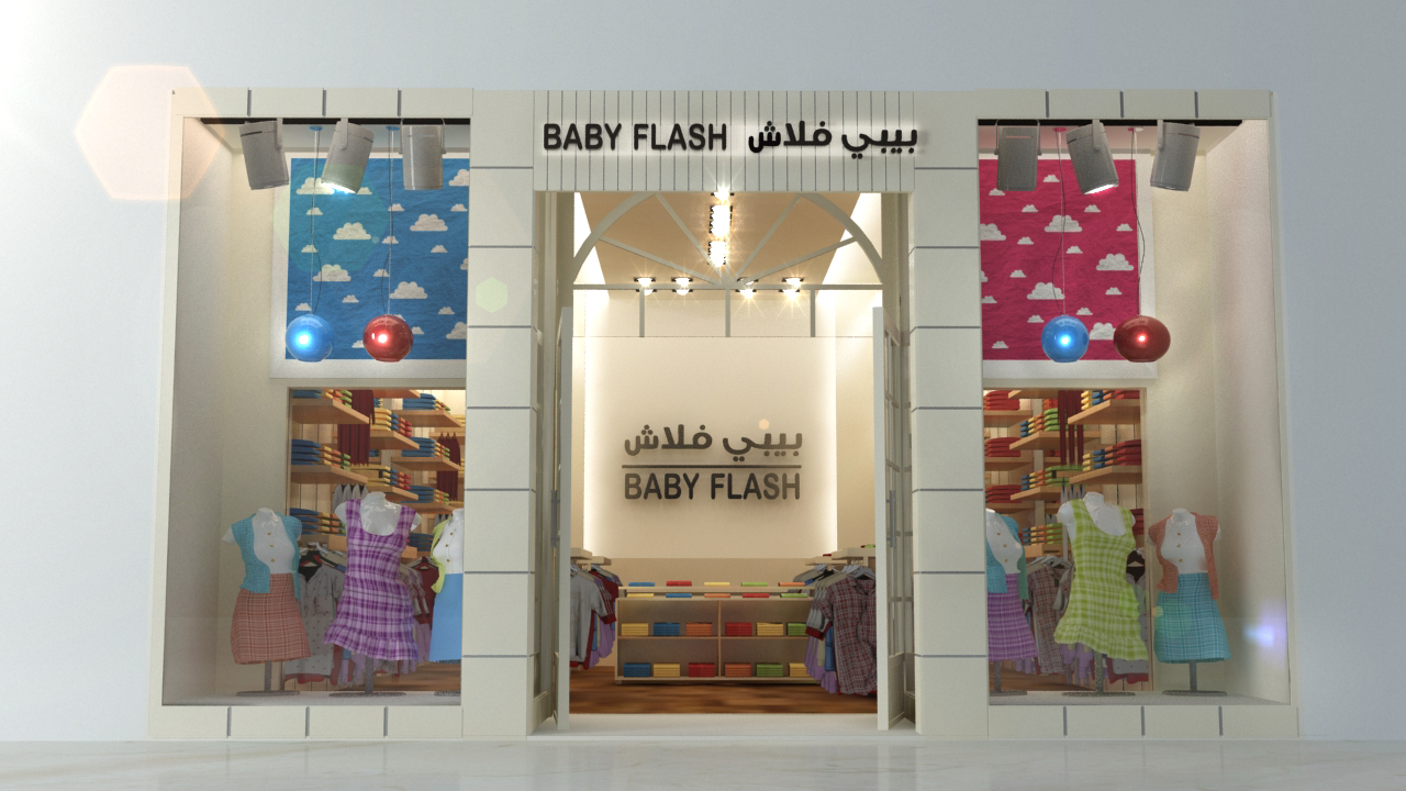 تصميم ديكور محل ملابس Zworks Decor