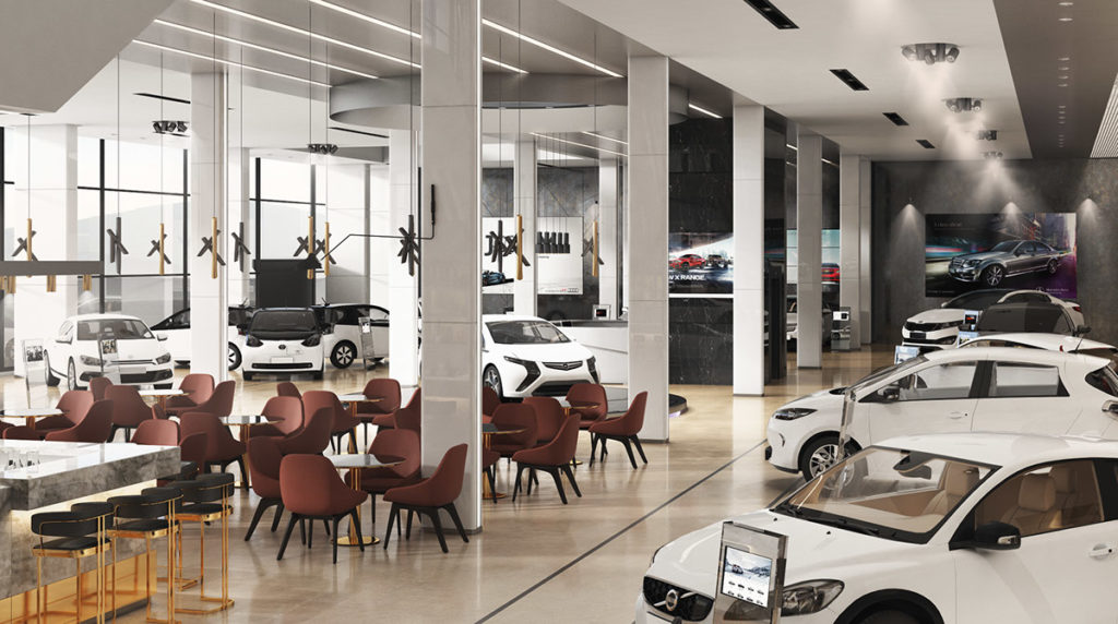 تصميم ديكور معرض سيارات