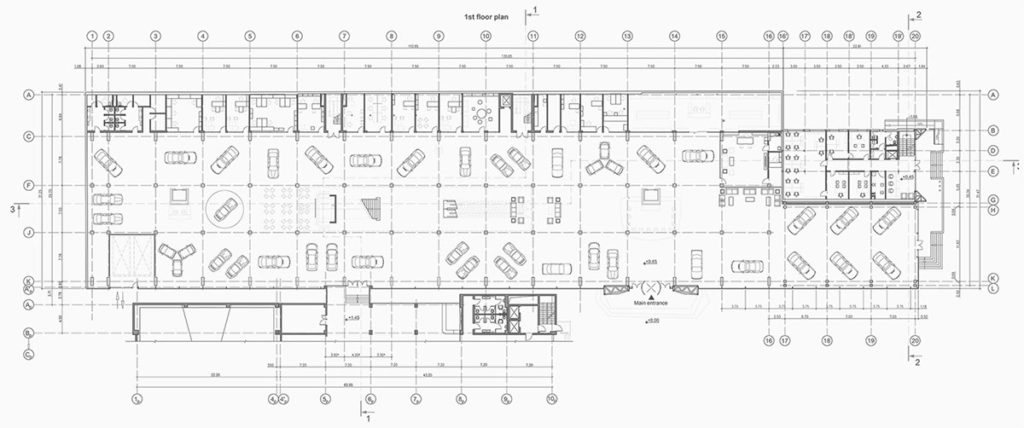 تصميم ديكور معرض سيارات