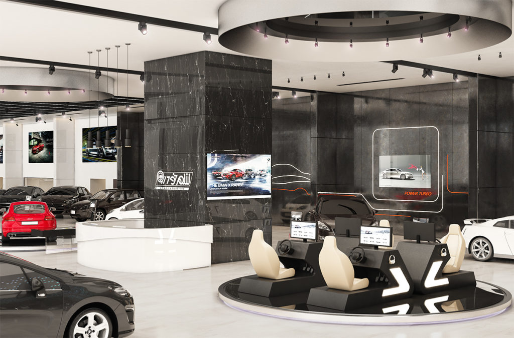 تصميم ديكور معرض سيارات