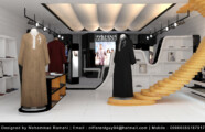 تصميم ديكور محل ثياب رجالية