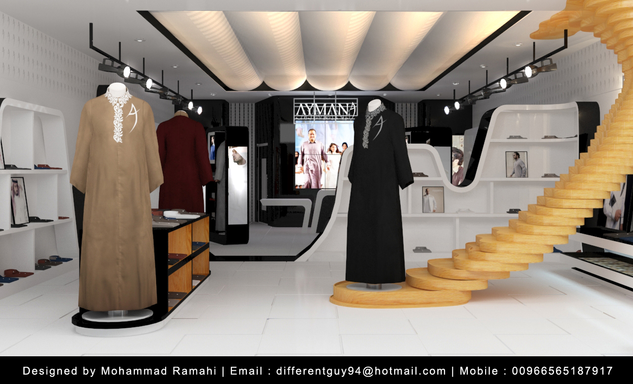 تصميم محل أثواب رجالية