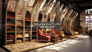 تصميم ديكور محل سجاد