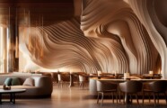 تصميم ديكور مطعم فاخر 2024