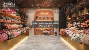 تصميم ديكور محل ورد