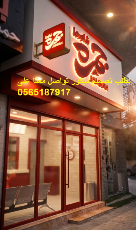 تصميم ديكور مطعم شاورما مودرن