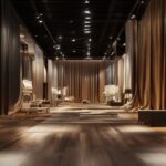 تصميم ديكور محل ستائر احترافي