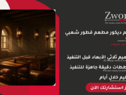 تصميم ديكور مطعم فطور شعبي عصري