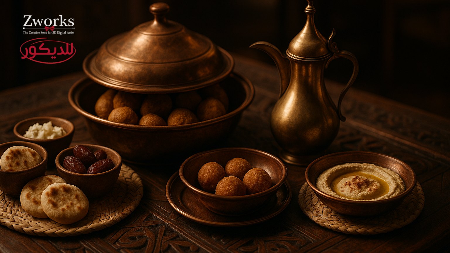 تفاصيل تصميم ديكور مطعم فطور شعبي