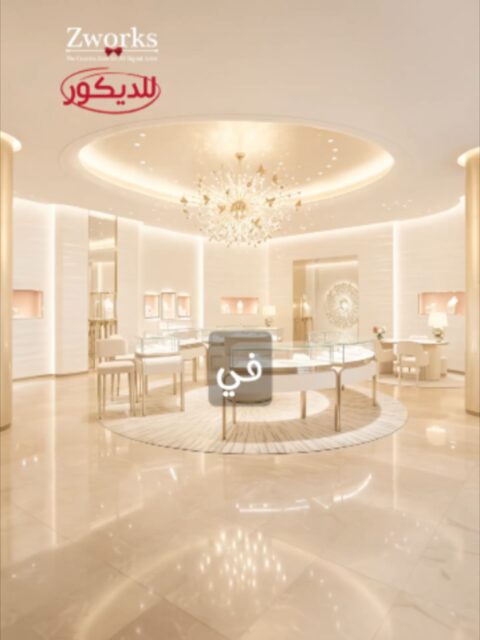 تصميم ديكور محل مجوهرات وألماس وذهب تصميم ديكور محل مجوهرات وألماس وذهب شركة متخصصة في تصم…