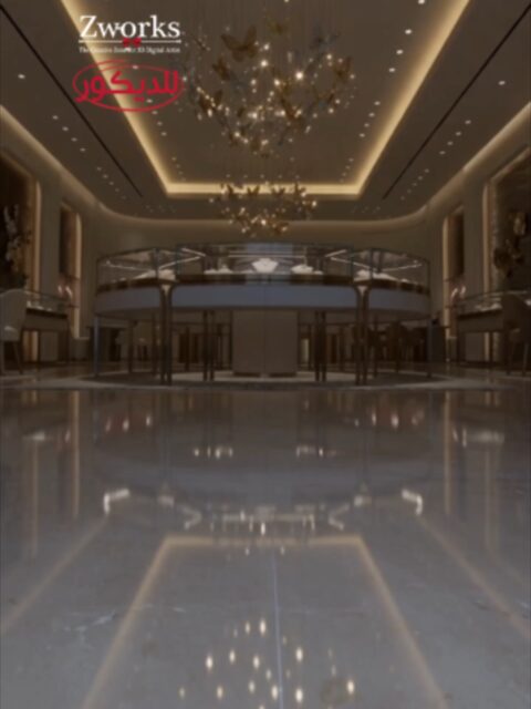 تصميم ديكور محل ألماس ومجوهرات وذهب ما شاء الله تبارك الله، تصميم محل ذهب ومجوهرات يجمع بي…