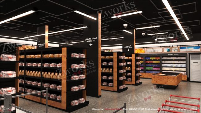 Amazon go Supermarket Interior Design 3D model