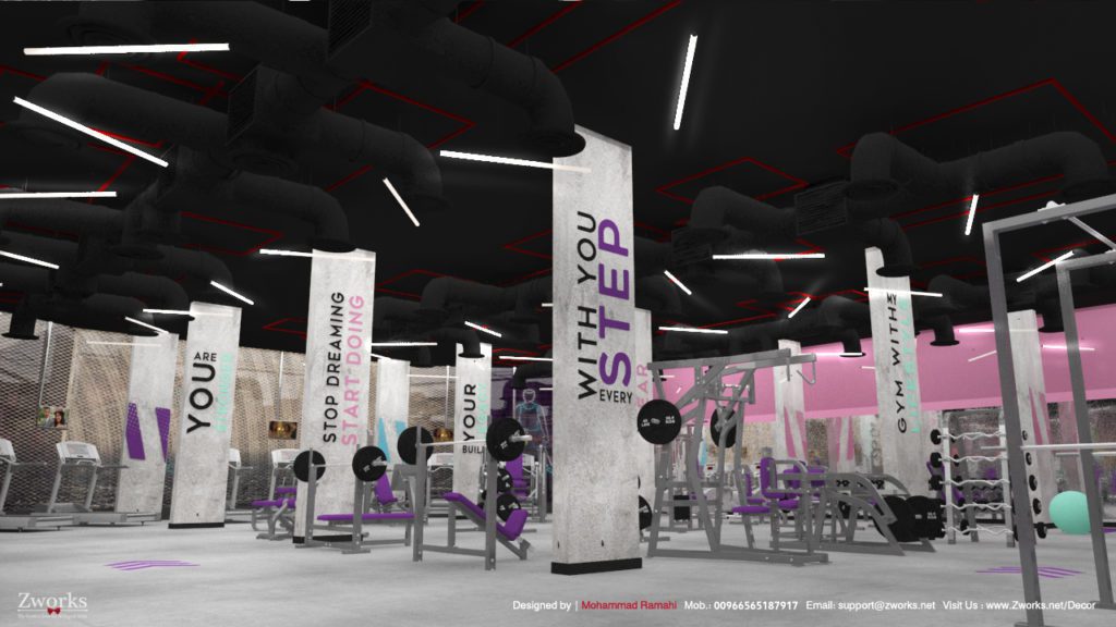 Gym Interior Design 3D Model | Zworks 3D Models
