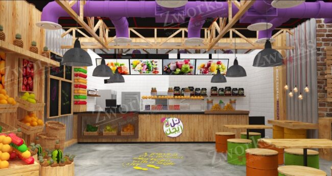 Juice Store 3D Model