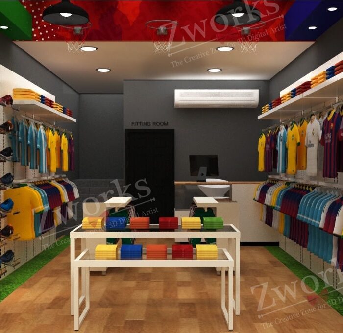 Sport Clothing Store 3d Model