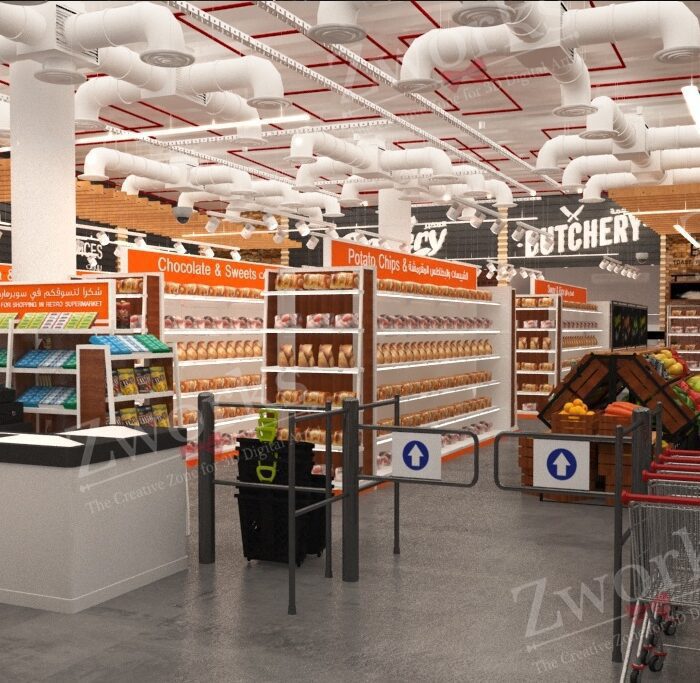 Supermarket Grocery 3D Model