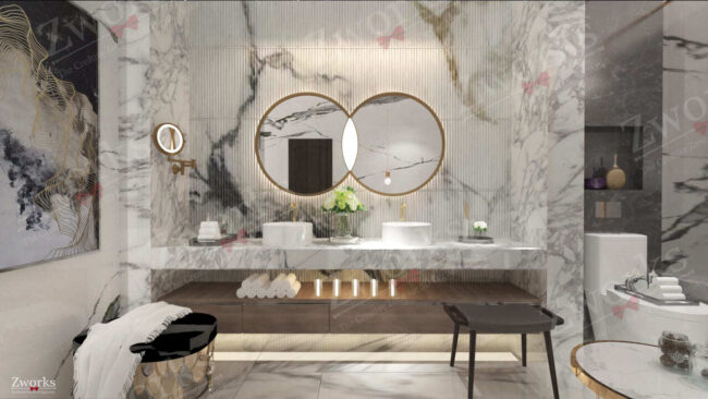 Bathroom Intereior Design 3D Model 1 Bathroom Interior Design 3D Model 3