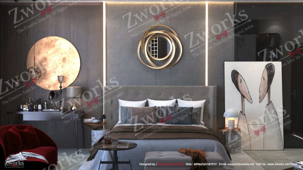 Bedroom Interior Design 3D Model | Zworks 3D Models