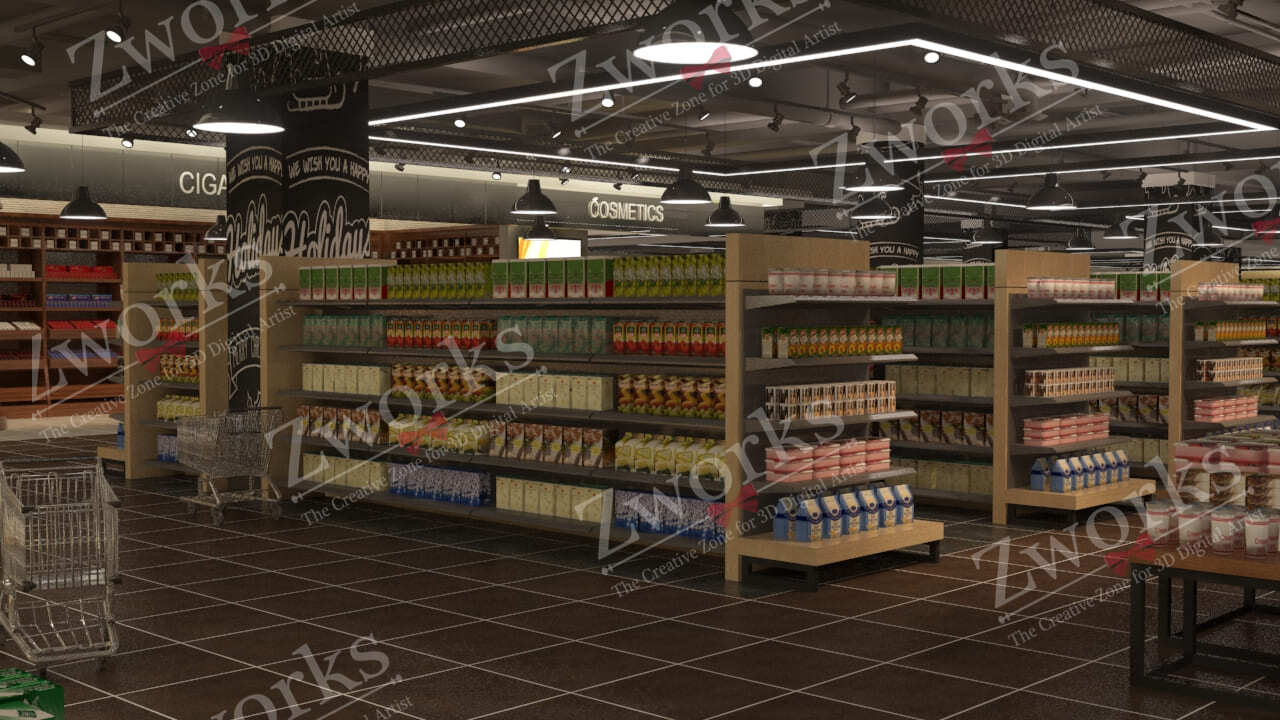 Grocery Supermarket 3D Models 1