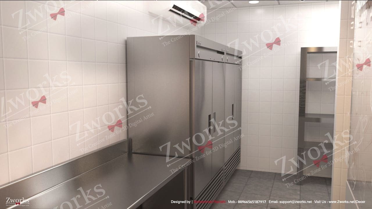 KFC Fast food Restaurant Interior Design 3d model (2)