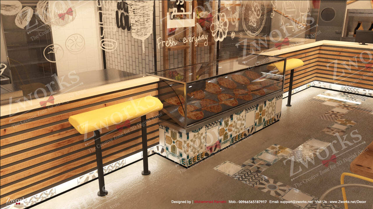 Shawarma Interior Design 3d model