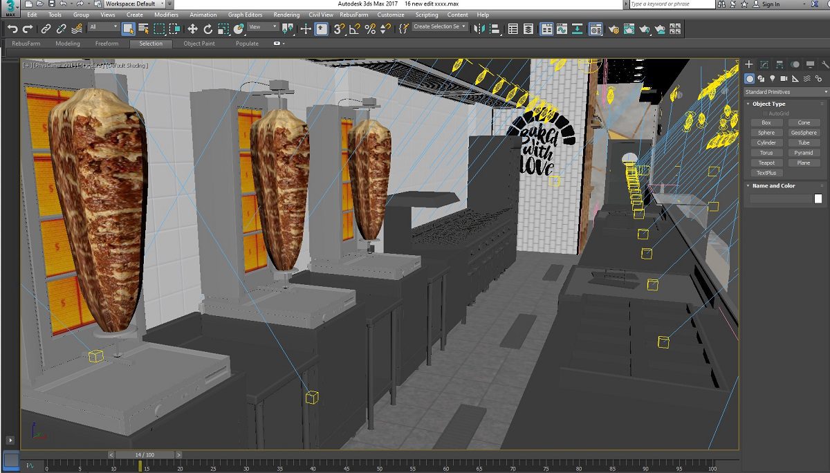 Shawarma Interior Design 3d model