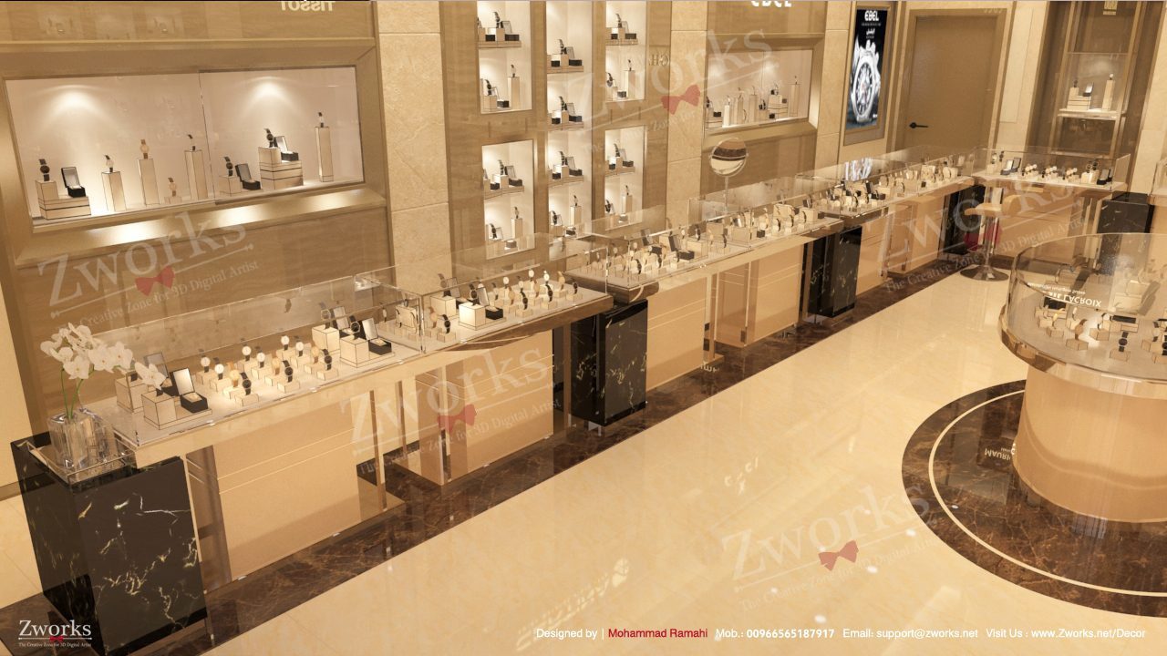 Watch Store Interior Design 3d model