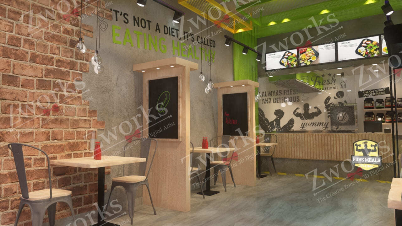 3D Restaurant Interior design