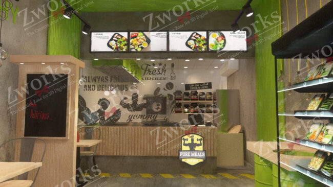 3D Restaurant Interior design 10006 3D Restaurant Interior design