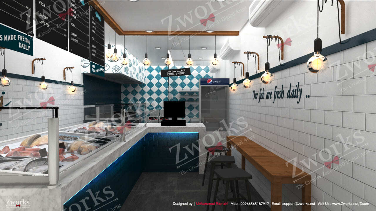 Fish Shop Restaurant Interior Design 3