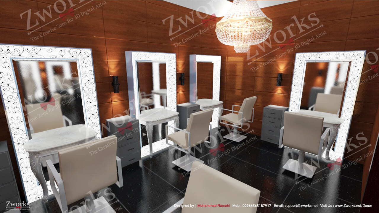 Beauty Salon interior design 3d model