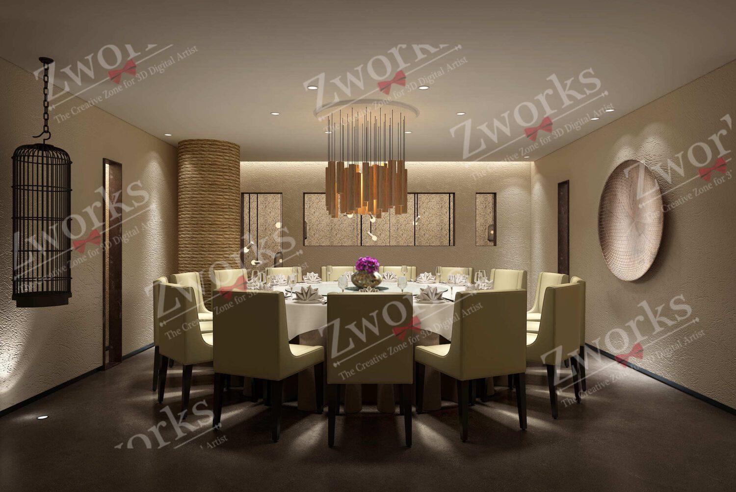 Dining Room Scene 3D Model Collection 38