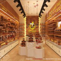 Honey Store Interior Design 3d model 3