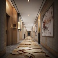 Hotel Corridor interior design 3d model