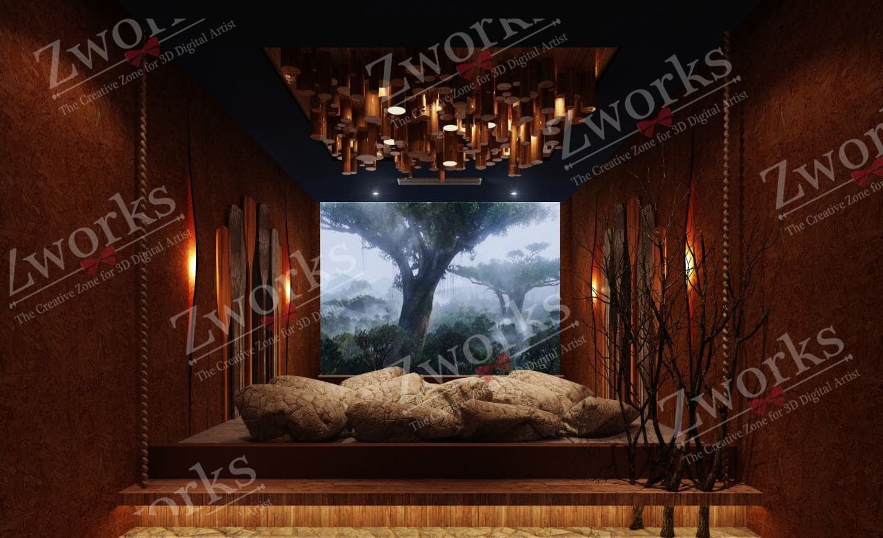Movie Theater Interior Design 3d model