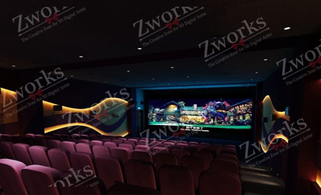 Movie Theater Interior Design 3d model 3 Movie Theater Interior Design 3d model
