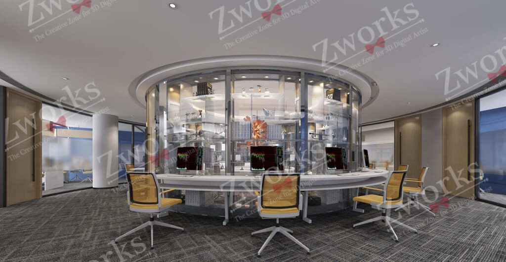 Download free Office Interior Design 3D Models Zworks 3D Models