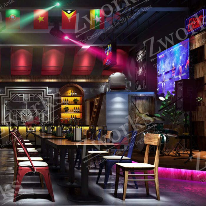 Karaoke Bar interior design