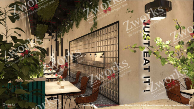 3D Burger Restaurant 1 3D Burger Restaurant