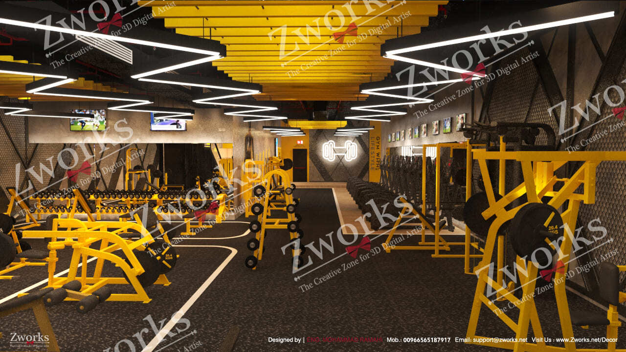 gym yellow and black