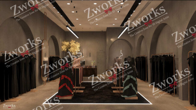 Clothing Store Interior Design 3d model 3