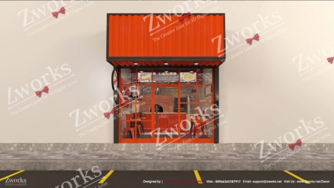 Fast Food Restaurant 3D Model 1 Fast Food Restaurant 3D Model