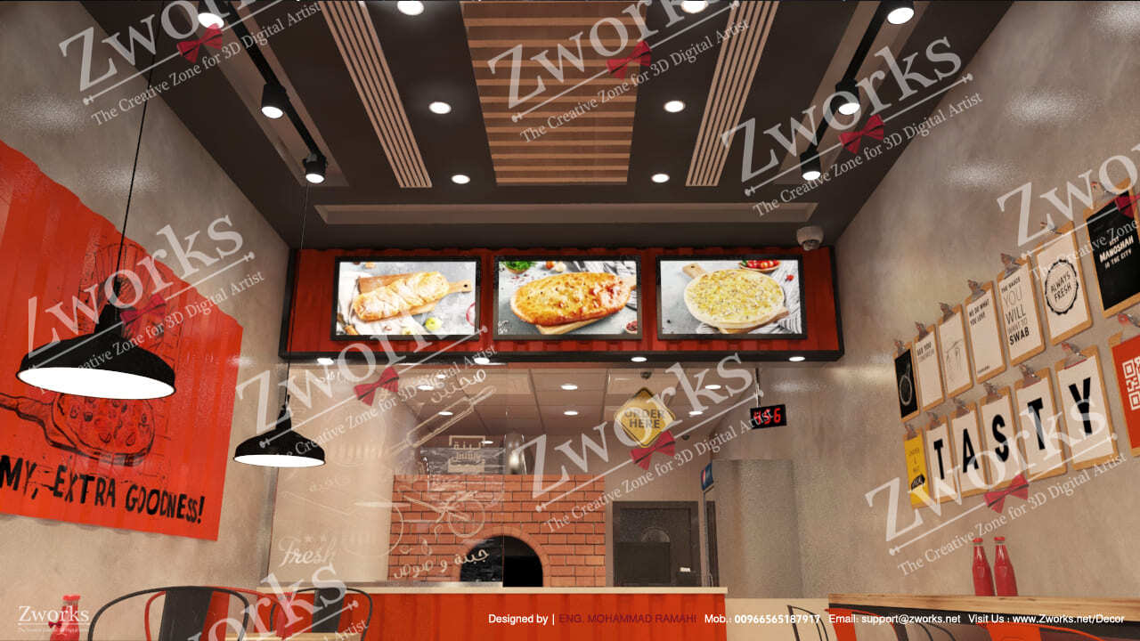 Fast Food Restaurant 3D Model