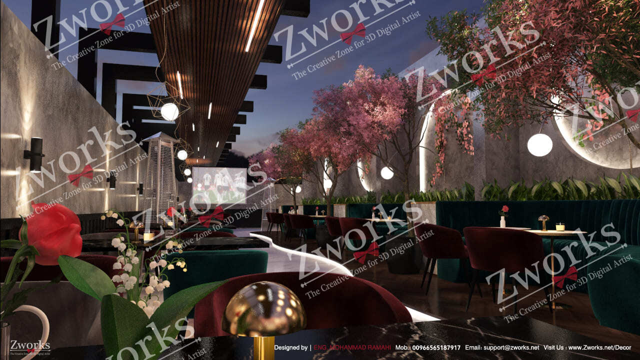 Lounge Coffee Shop 3d model