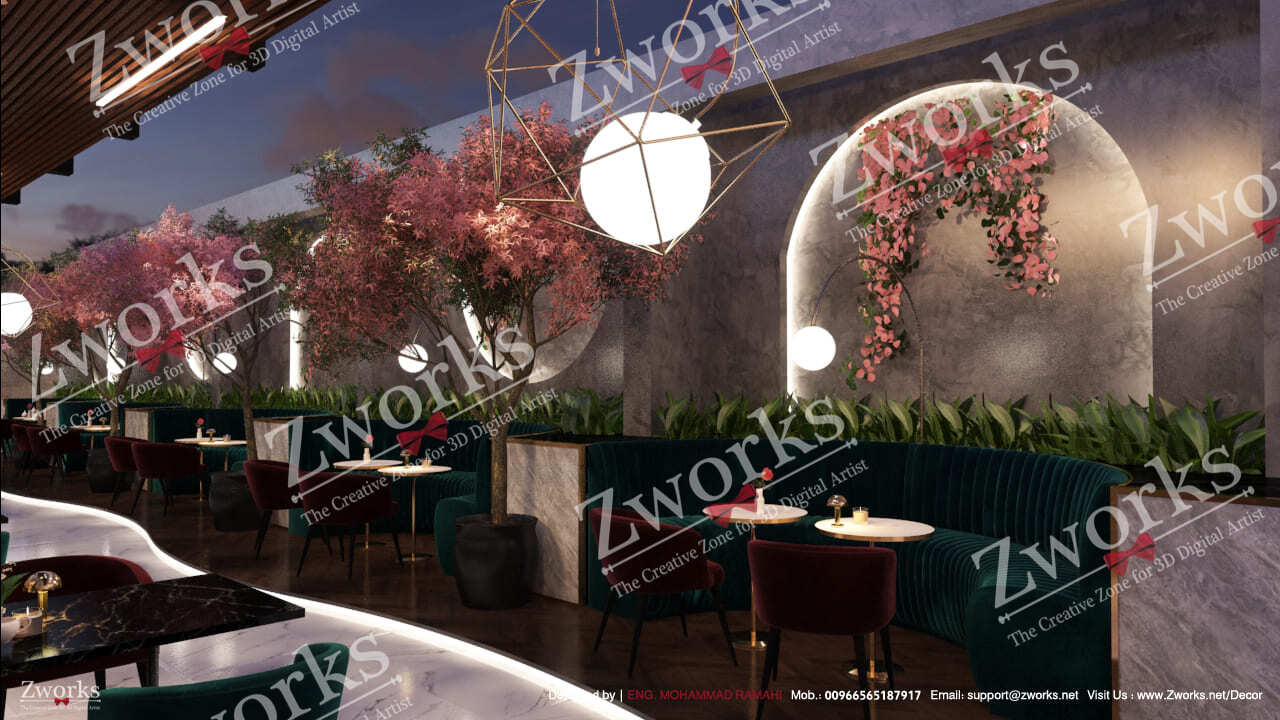 Lounge Coffee Shop 3d model