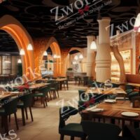 Restaurant interior design 3D model