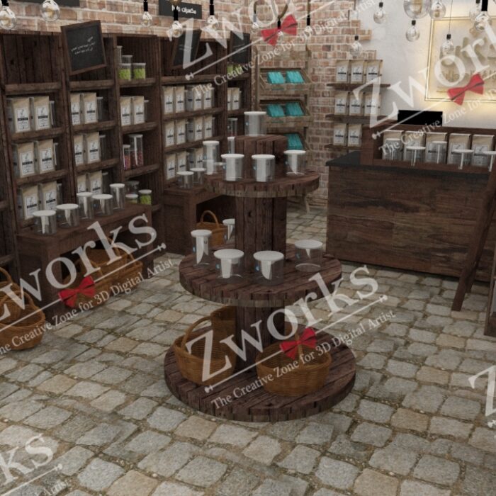 Dates Store Interior design 3d models